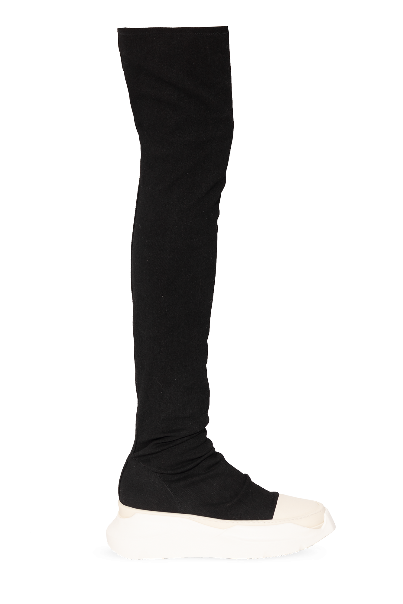 Black 'Abstract Stockings' sneakers with stocking Rick Owens